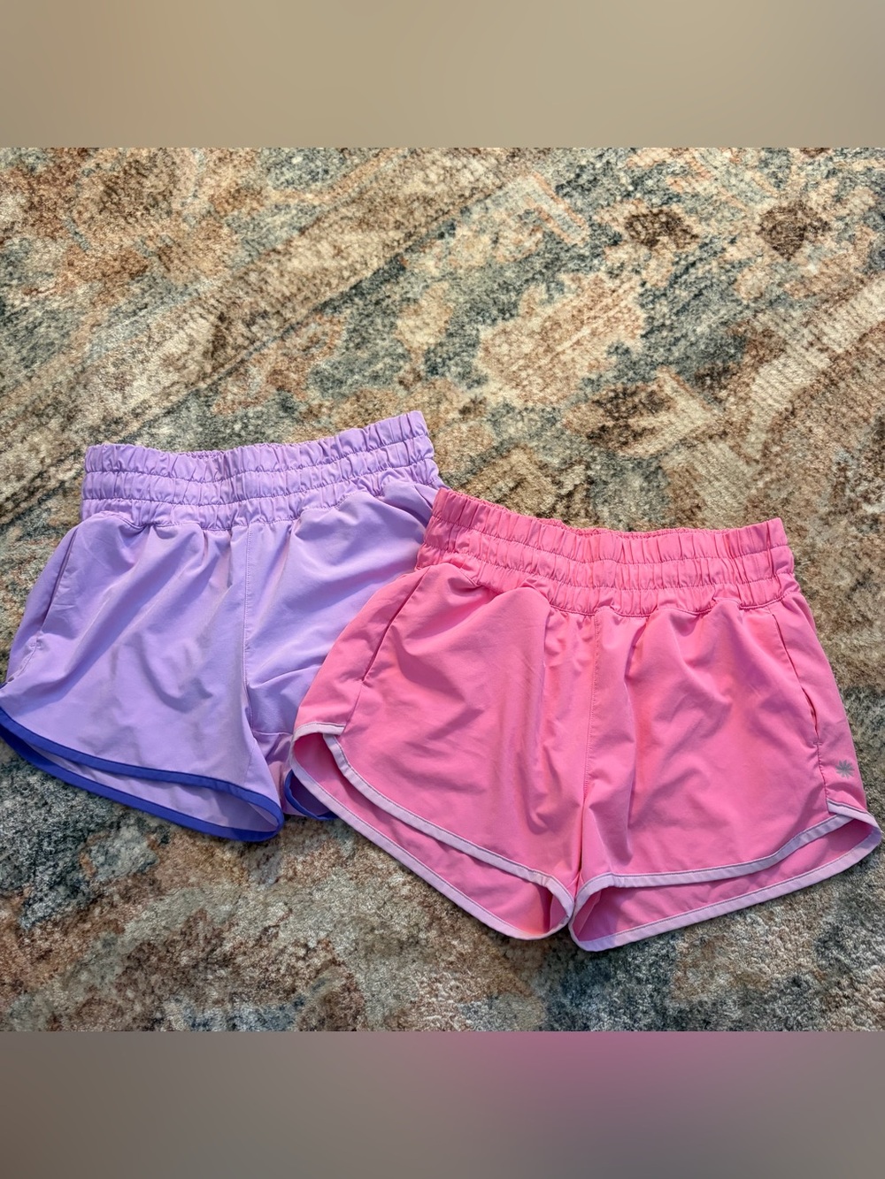 Athleta Girl LOT pink purple shorts large 12